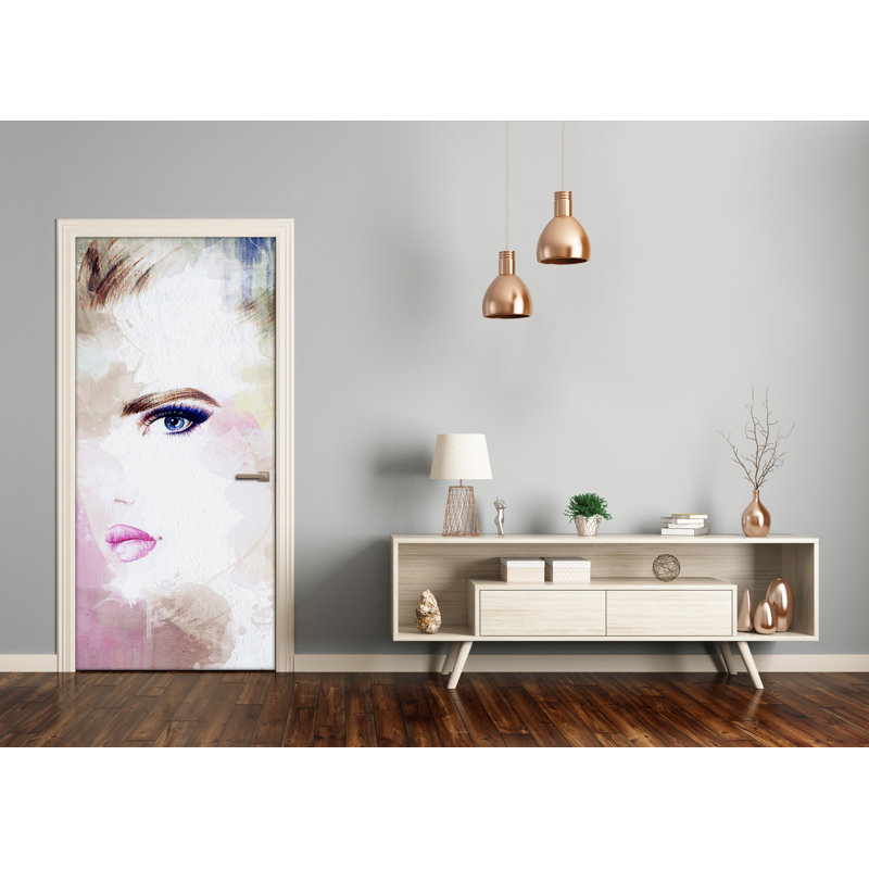 Abstraction Woman Door Decal
