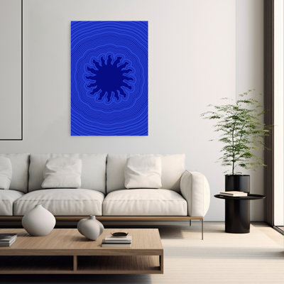 Impression d'art mural abstrait bleu foncé