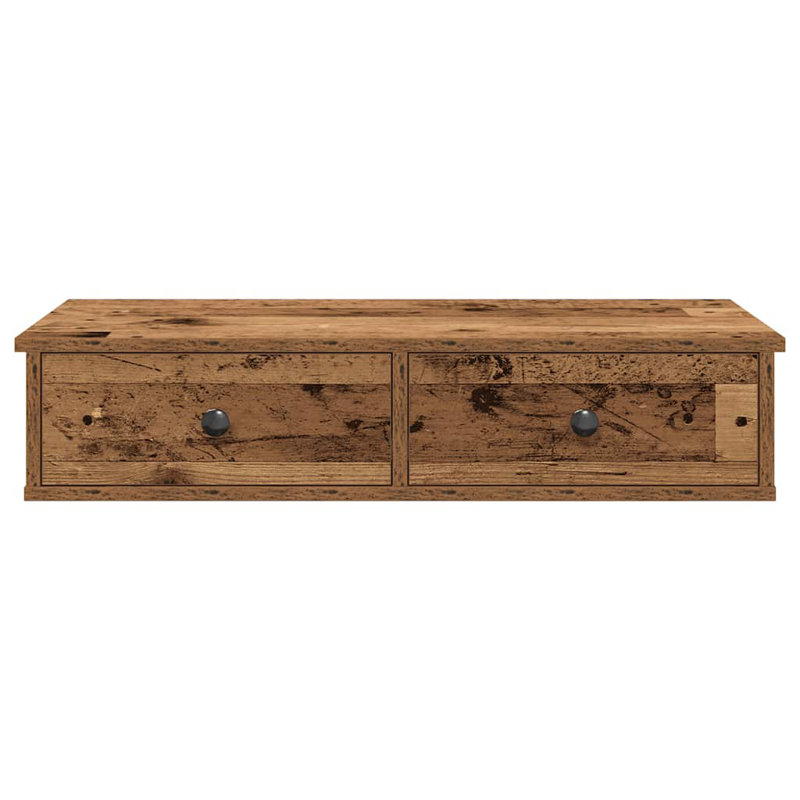 113-9 Wall Mounted Shelf, 17cm H x 80cm W x 31cm D, Reclaimed Wood