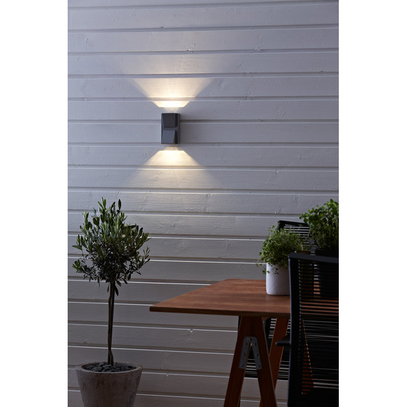 Dingley 2 - Bulb Integrated LED Outdoor Flush Mount, Grey