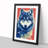 FRM-V0523-2920X Wolf Polygon - Single Picture Frame Print-1821712682-1821712683
