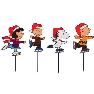 32 Pre-Lit Peanuts Charlie Brown Woodstock Singing Snoopy Christmas Yard  Art