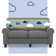 Serta Copenhagen 61" Rolled Arm Sofa, Easy Care Fabric, Soft Pillow Back, Pocket Coil Seat Cushions