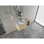 Meuble-lavabo mural 42 po avec lavabo d'art en céramique et 1 tablette de rangement, 2 portes à fermeture douce, emballage KD, contreplaqué
