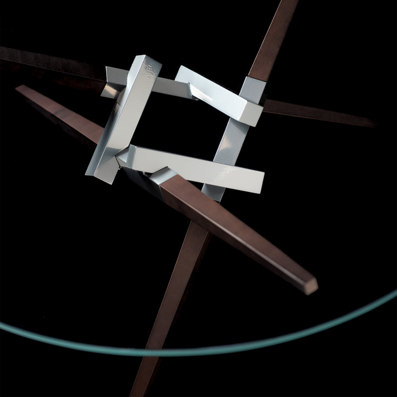 Crux Coffee Table - Wood Legs, Sterling