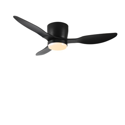 42" Smart Flush Mount Ceiling Fan with Dimmable Light, APP & Remote Control, Quiet 6-Speed Reversible DC Motor