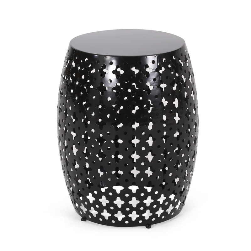 Metal End Table -Large （Only Include Table), Black