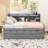 Full Size Wooden Daybed with Built-In Storage Drawers, Shelves and Twin Trundle-584599236