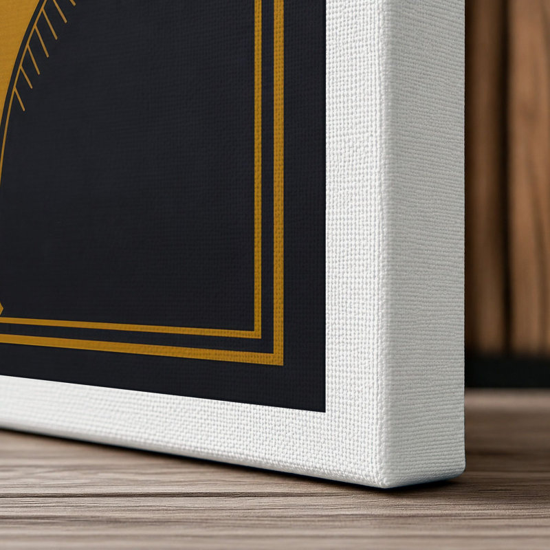 Gilded Third Eye Art Deco - Wrapped Canvas, 18x12 - 45.7 x 30.5 cm, White Border