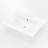 Comptoir de meuble-lavabo simple 24 po blanc avec lavabo et trou de robinet simple