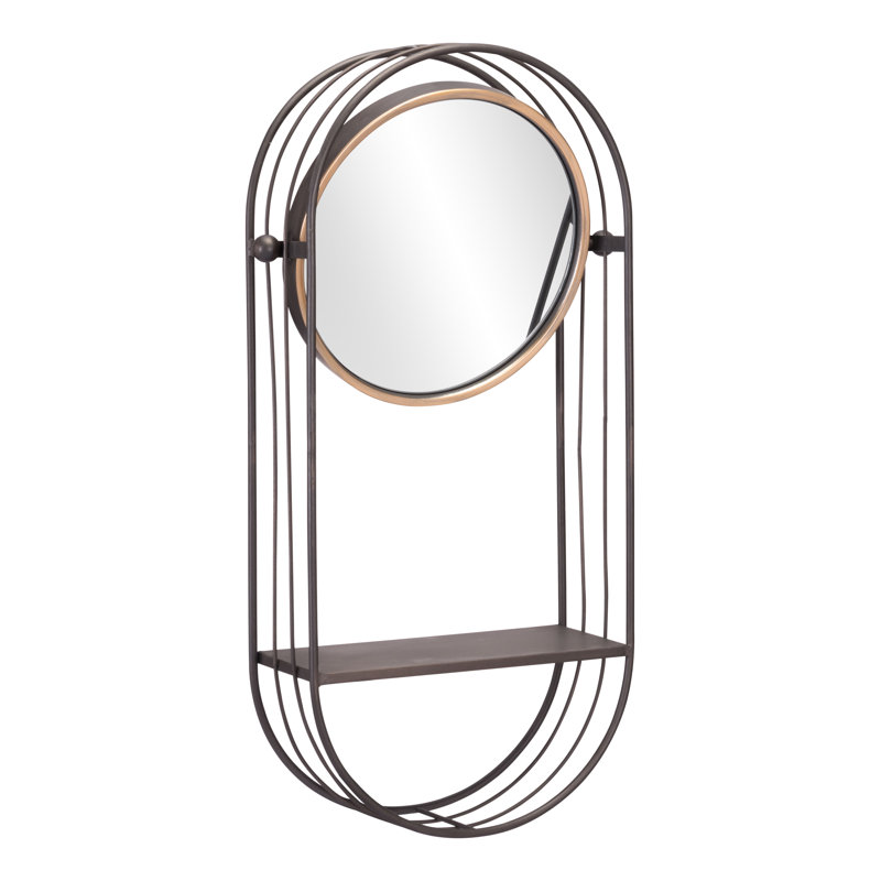 Tablette miroir Saroni - gris