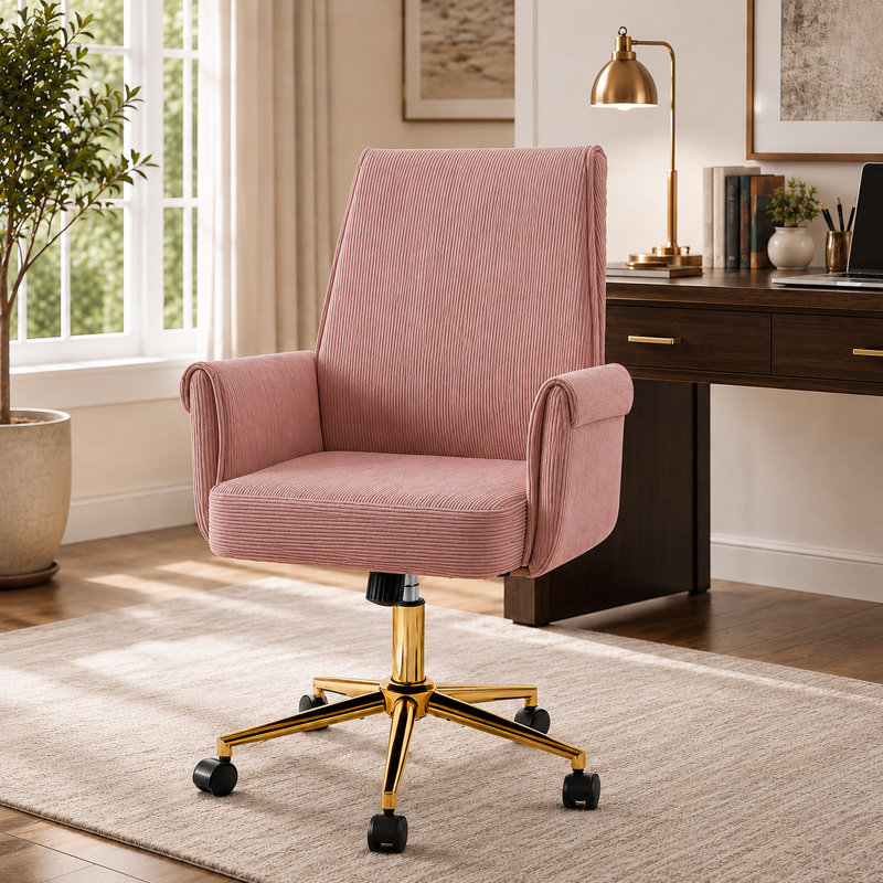 Chaise de bureau Modern, Rose