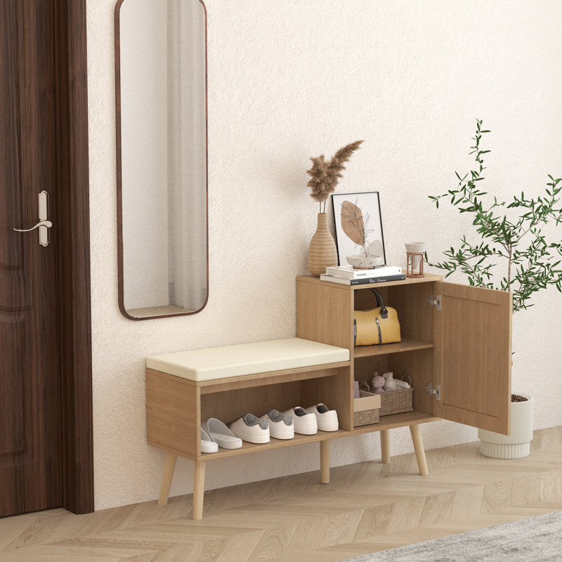 Banc 21 chaussures avec style et base stable pour un rangement pratique
