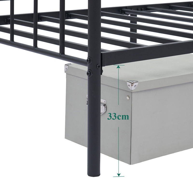 Korecky Metal Twin Daybed Frame, No Box Spring Needed Daybed Sofa Bed with Steel Slats, Space-Saving Metal Guest Bed for Bedroom, Living Room, Kids Room, Guest Room