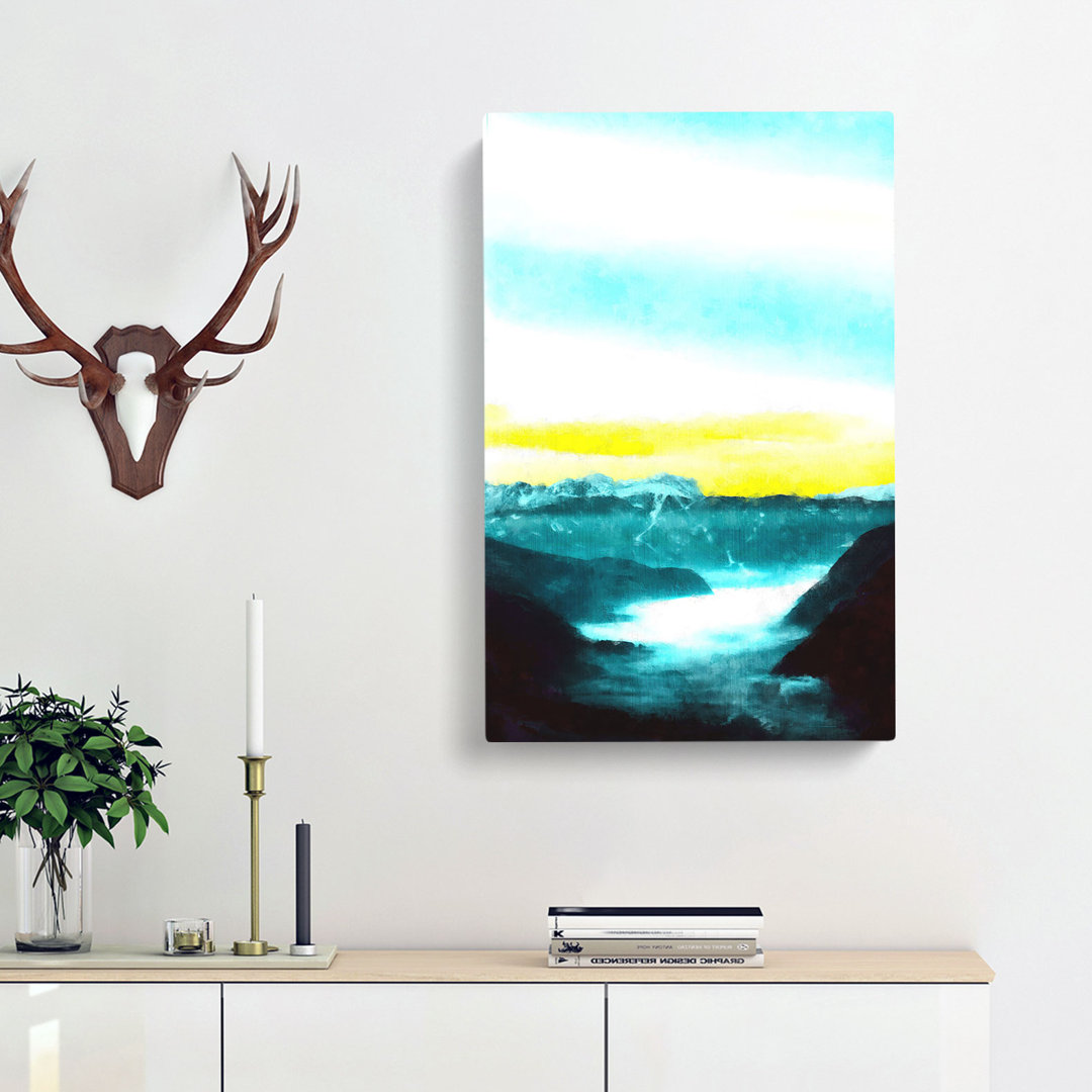 Fog Beneath The Mountain - Wrapped Canvas