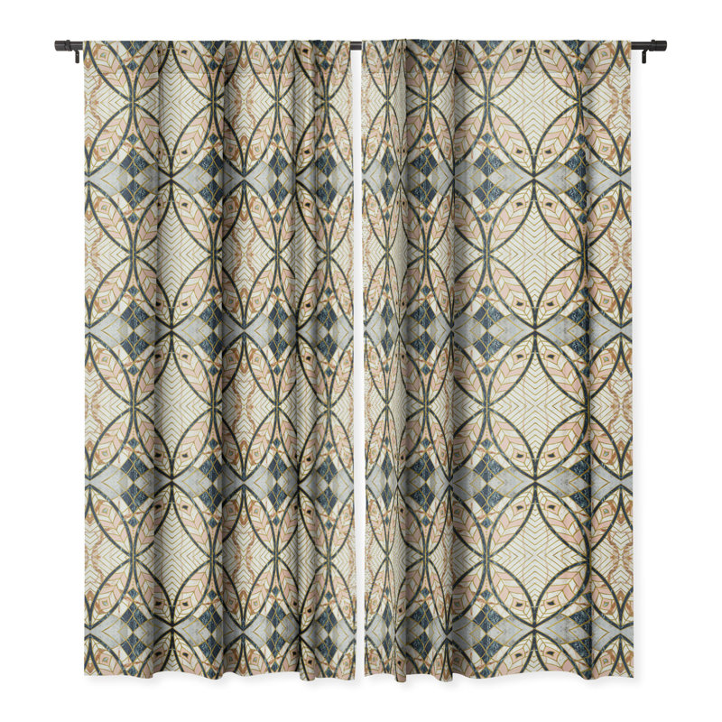 Marta Barragan Camarasa Pattern Mosaic Art Deco I 1pc Blackout Window Curtain Panel, 50" W x 84" L