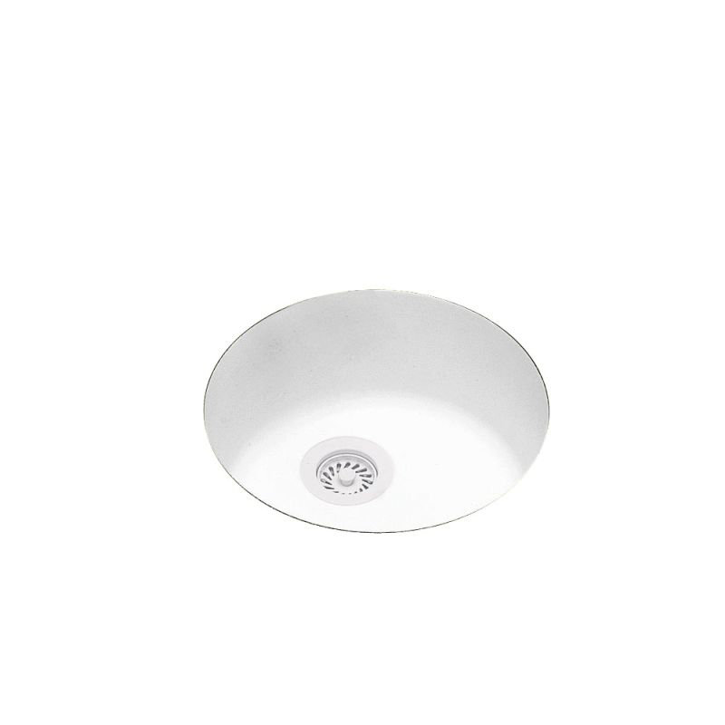 18.5'' L Single Bowl Swanstone Kitchen Sink, White