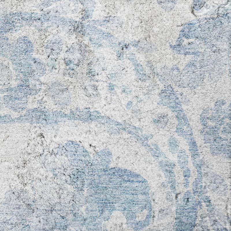 Tapis cachemire ADS835 de qualité supérieure lavable à la machine Dream, Ciel, 9 pi x 12 pi
