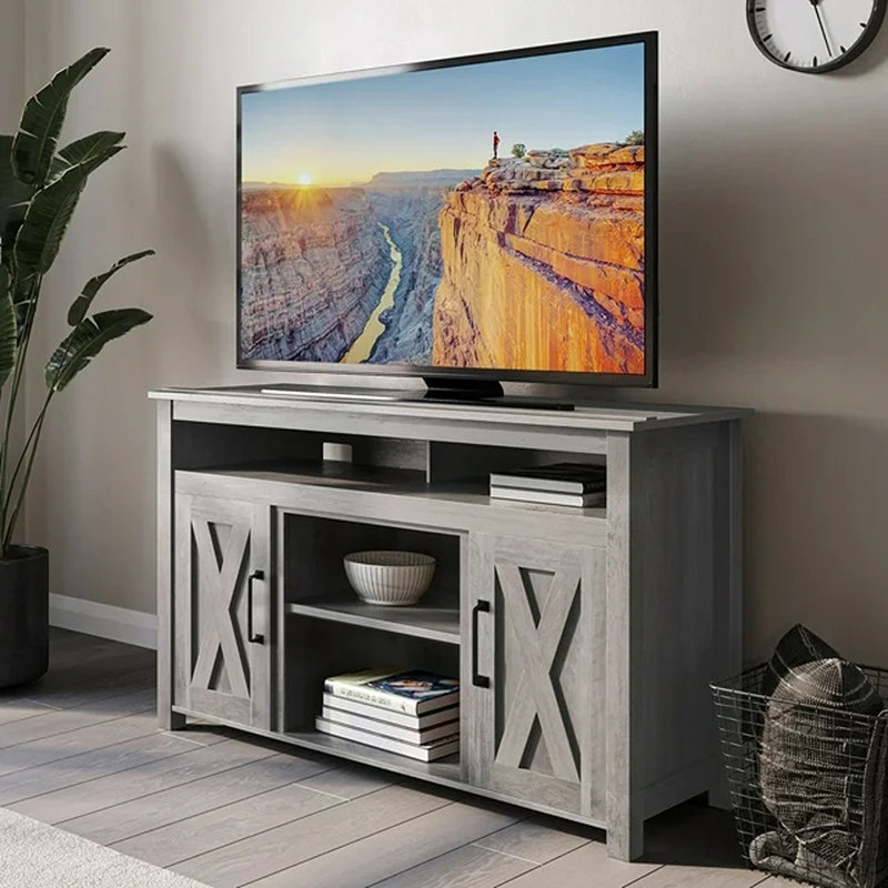 Bolton 47.65'' W TV Stand Media Console, Gray Wash