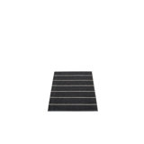 Carl Striped Area Rug in Black/White