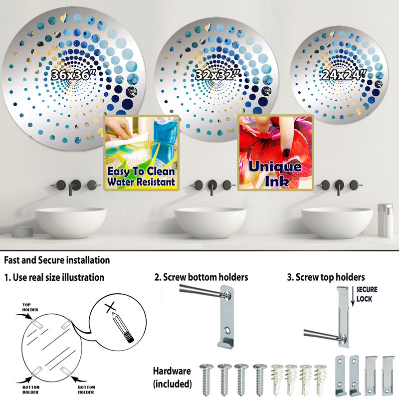 Basiran Circle Mirror, 31.4" x 31.4"