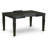 5 Piece Dinner Table Set Includes A Kitchen Table and 4 Dark Gray Polyester Fabric Wooden Chairs with Stylish Back- Black Finish-859651966-859651965