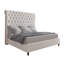 Lit-bateau en velours crème avec garniture cloutée Jampier King-1716676855-1716676854