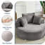 2 pièces - Fauteuil demi-tonneau rembourré de 56 po avec méridienne à compression ronde surdimensionnée, sans assemblage requis-341989744