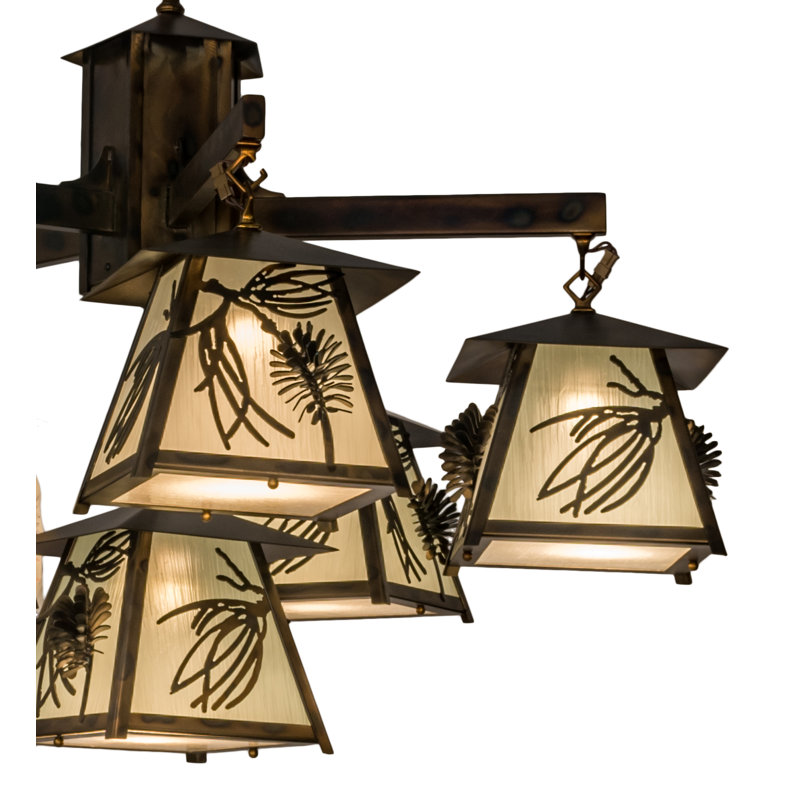 Lustre géométrique 6 lumières unique Norita