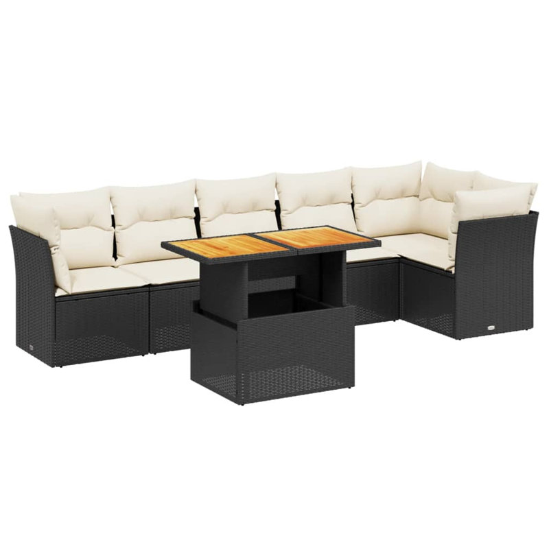 Vidaxl Garden Sofa Set Black