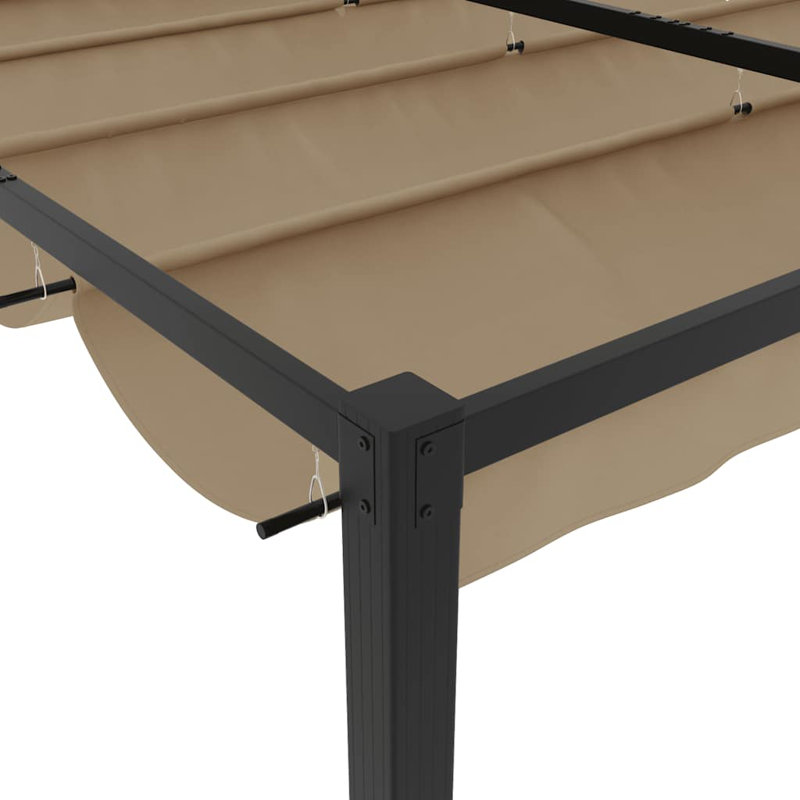 Caidyn Powder Coated Steel Gazebo, Taupe