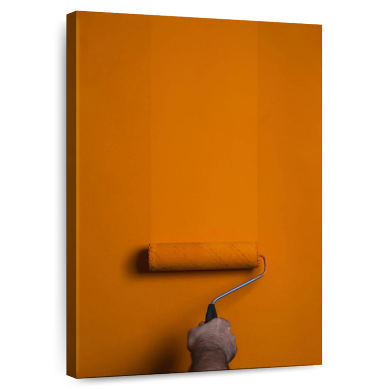 Orange Paint Roller, 24" H x 16" W