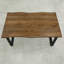 Farmingville Oak Solid Wood Top Metal Base Dining Table-471185067