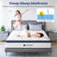 Matelas pour grand lit 10 po, matelas en mousse à mémoire de forme hybride avec espace coton pour un sommeil serré, matelas à fermeté moyenne ferme avec soutien plus fort, isolement des mouvements et soulagement de la pression