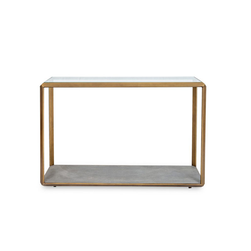 120cm Glass Top Console Table