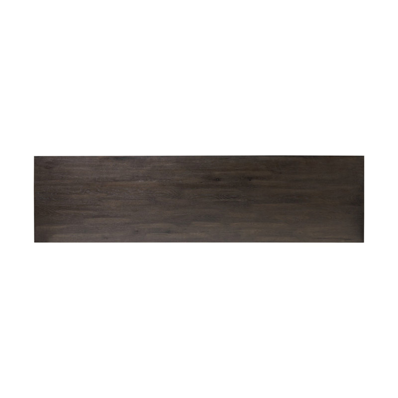 Leo 82'' W Solid Wood Sideboard, Smoked Black