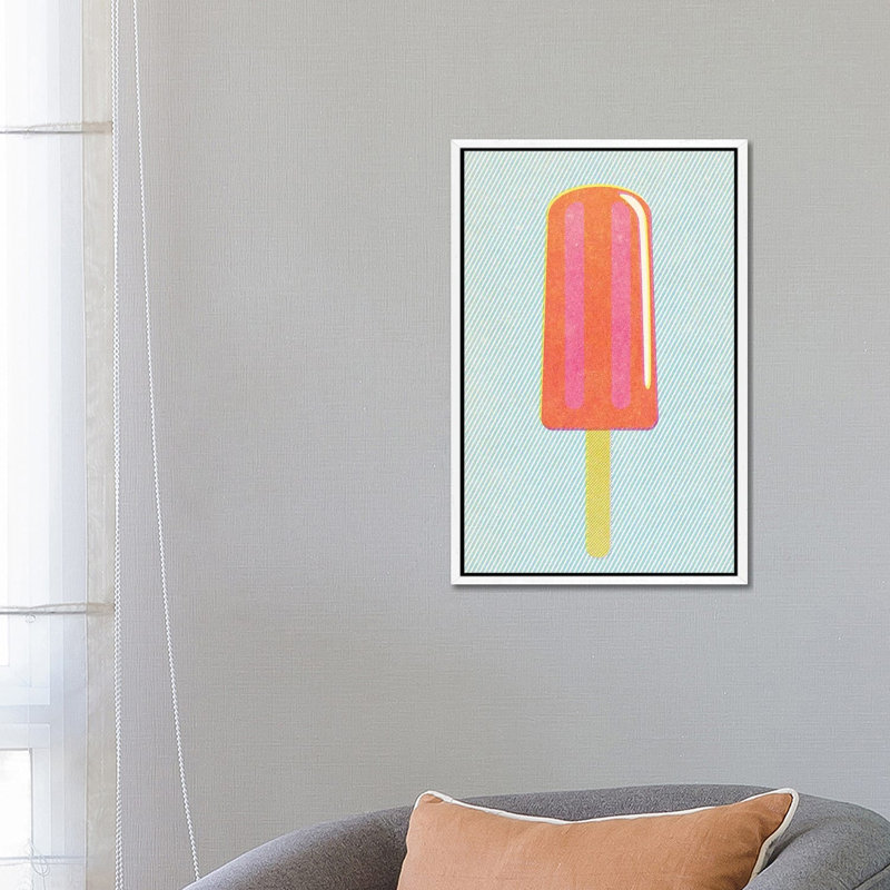 Popsicle by Joseph McDermott - Print on Canvas, White Framed, 66.04 cm H x 45.72 cm W