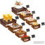 8 risers en bois rustique avec mini enseignes - 4 tailles de présentoir à dessert et à gâteaux pour fête de mariage