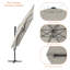 Parasol en porte-à-faux 120 po avec manivelle Fritsche-833398669