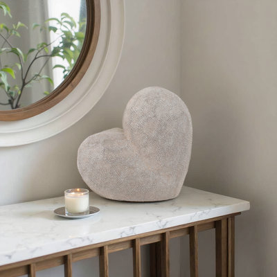 Millsap Ceramic Geometric Heart Sculpture 