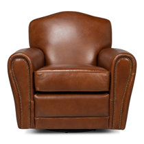 Belfield Top Grain Leather Swivel Chair