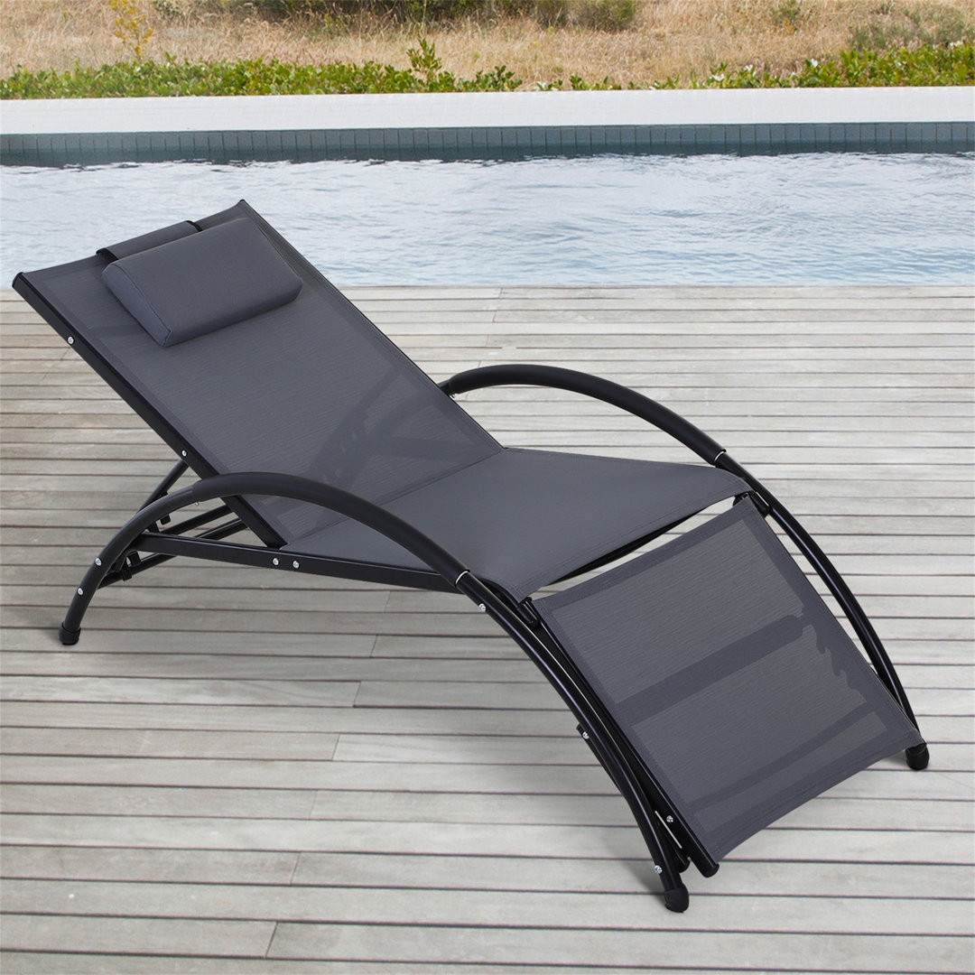 Aymelia 152cm Long Reclining Single Sun Lounger