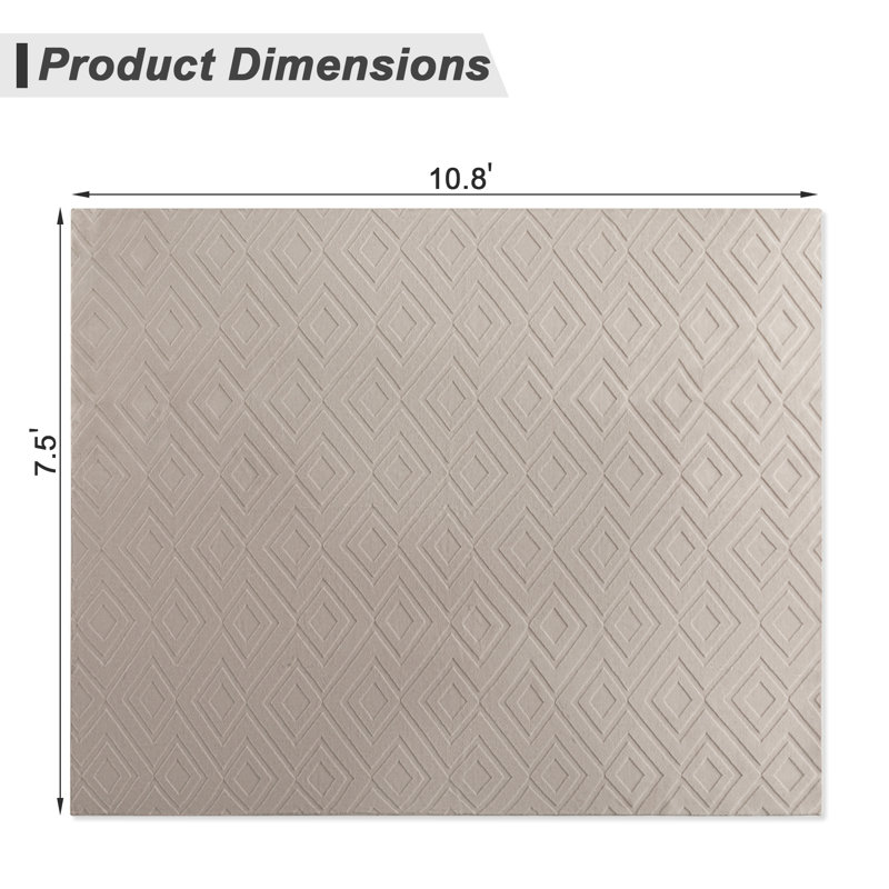 Machine Washable Geometric Shapes Area Rug - Soft Carpet With Non-slip Backing For Living Room, Bedroom, Office