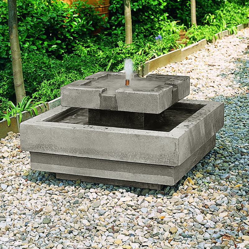 Escala Weather Resistant Floor Fountain, Natural