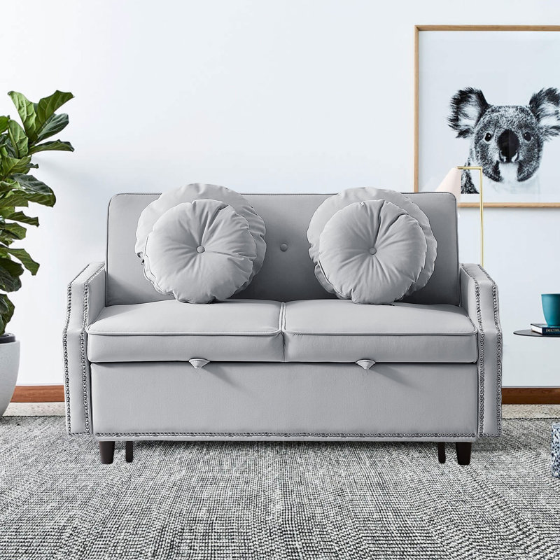 Canapé-lit 54,7 po Altura, 100 % polyester beige