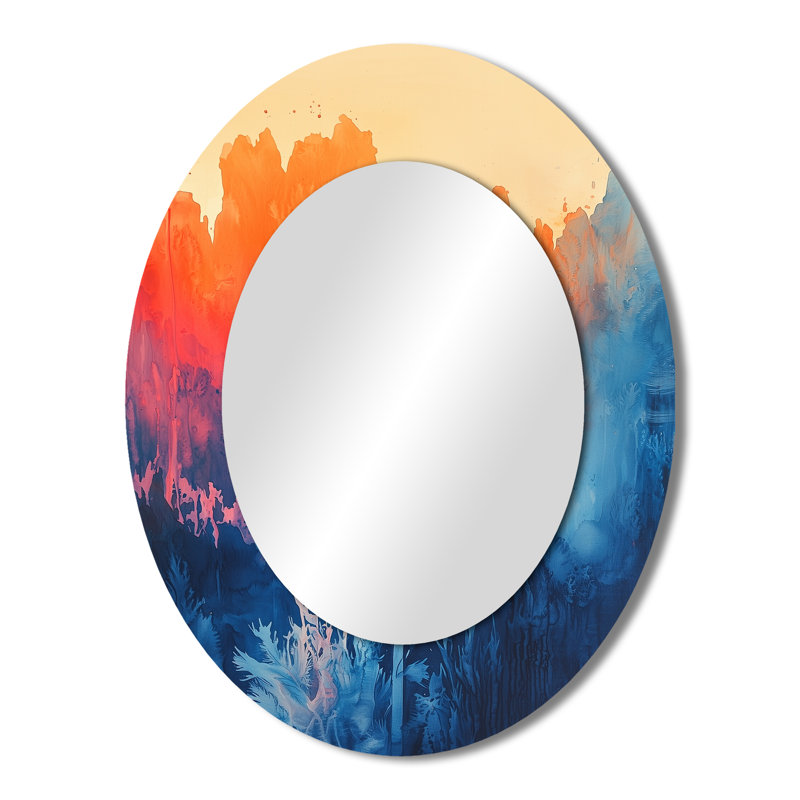 Miroir mural Scatter The Seeds In Bold Hues Abstract II - blanc, 43 po x 33 po