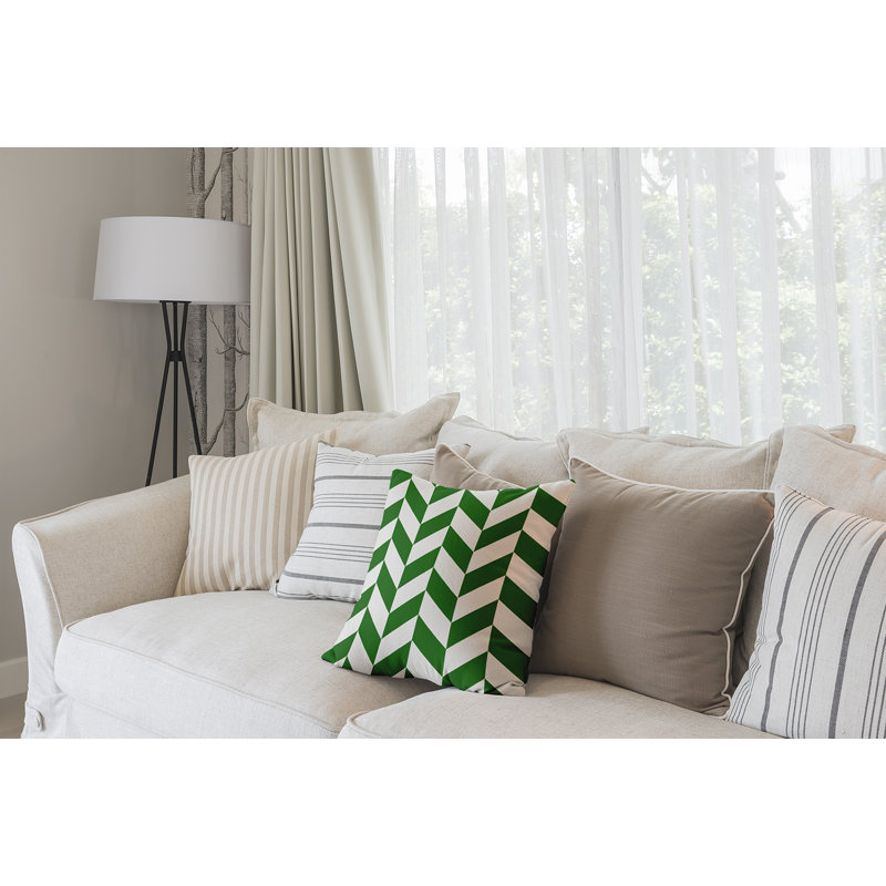 Housse et insert de coussin carré Subline, H 26 po x l 26 po, Vert