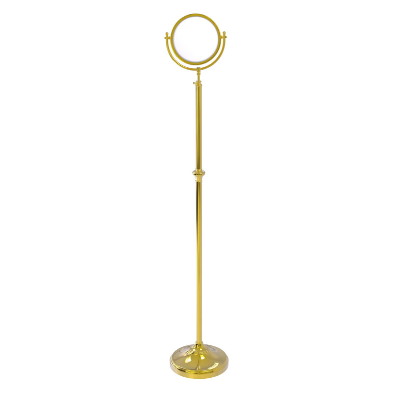 Gober Metal Floor Mirror, Polished Brass, 3x