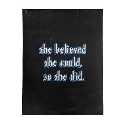 Tapis en poly-chenille style tableau noir pour femmes