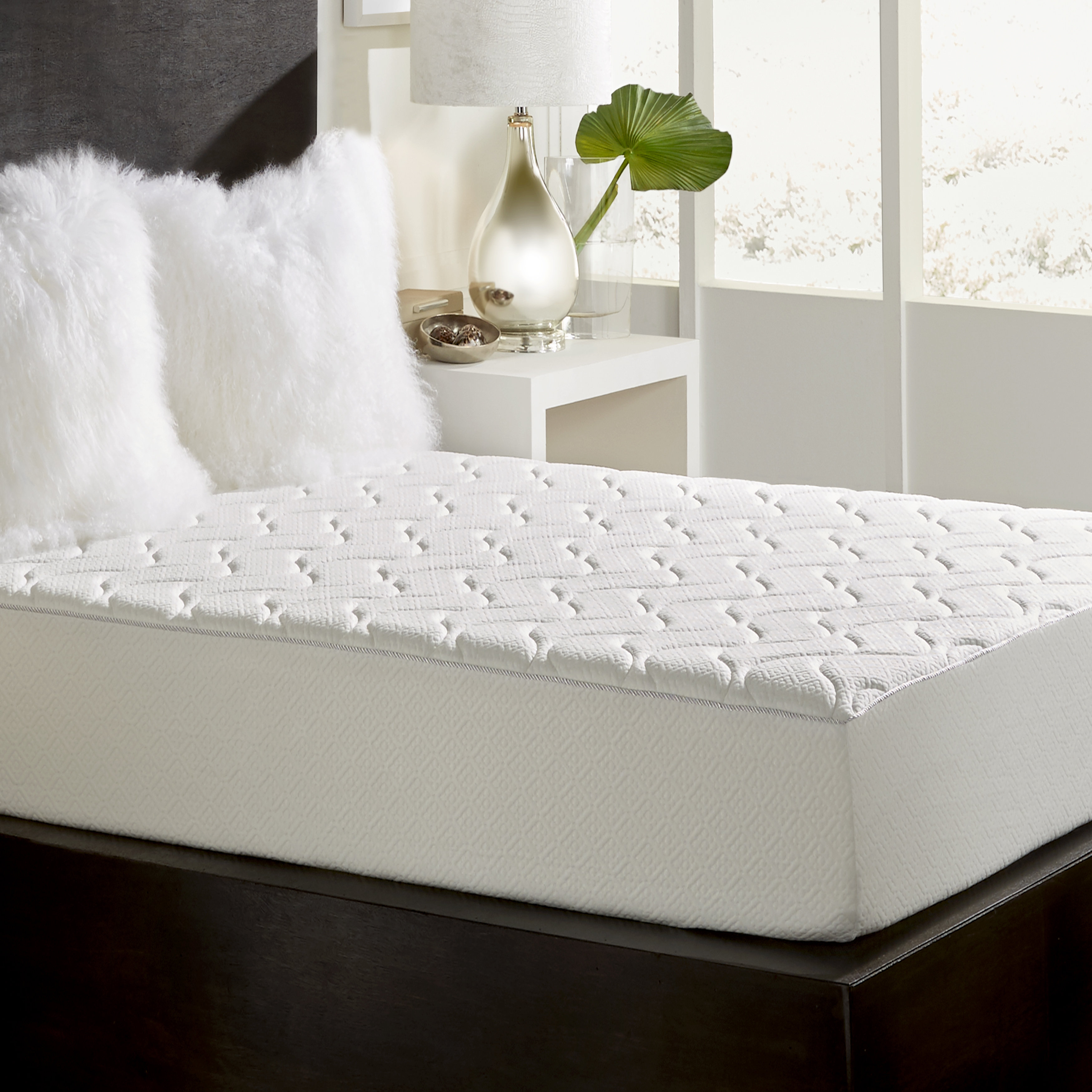 2 in 1 Twin Mattress, 8 inch Medium Memory Foam Mattress with Cover Alwyn Home Bed Size: King